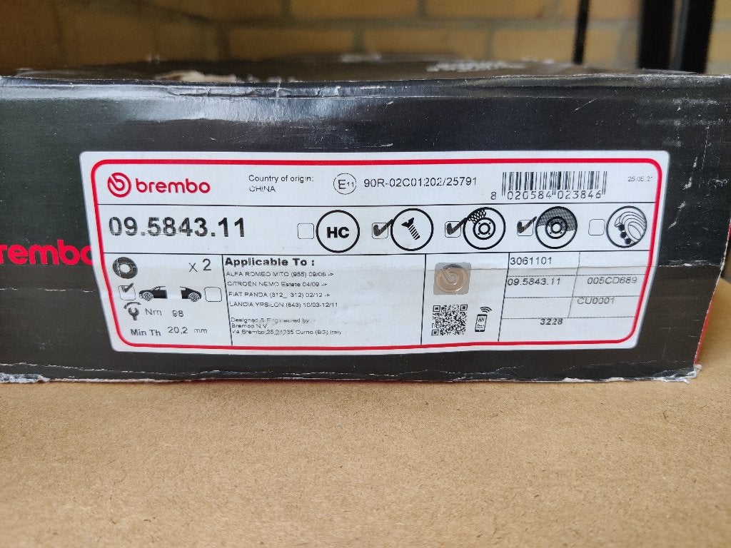 Alfa Romeo remschijven voor BREMBO, Ophalen, Nieuw, Alfa Romeo