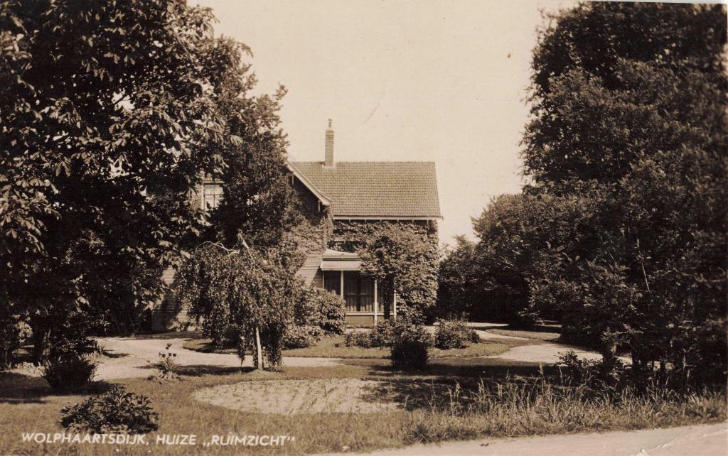 Wolphaartsdijk Huize Ruimzicht OM420, Verzamelen, Ansichtkaarten | Nederland, Ophalen, 1920 tot 1940, Gelopen, Zeeland