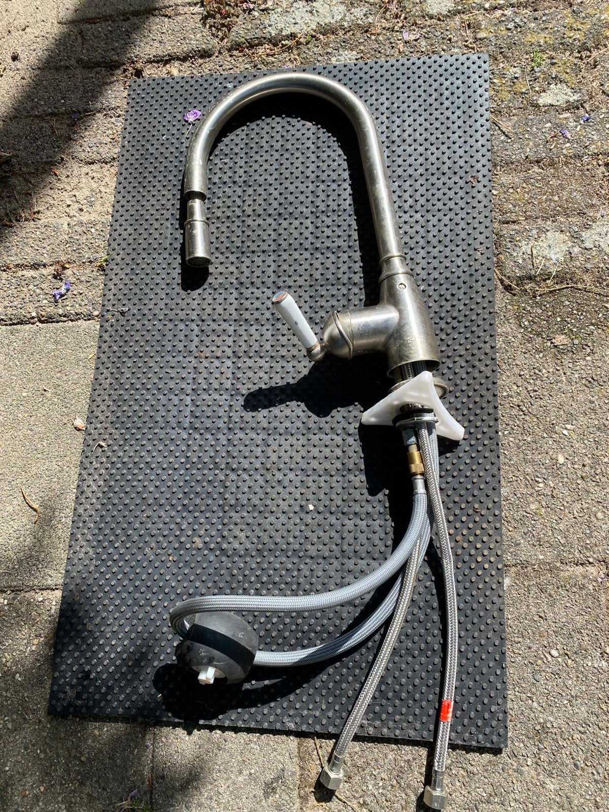 RVS Ikea Keukenkraan met Uittrekbare Douchekop, Ophalen, Gebruikt, Rvs, Kraan