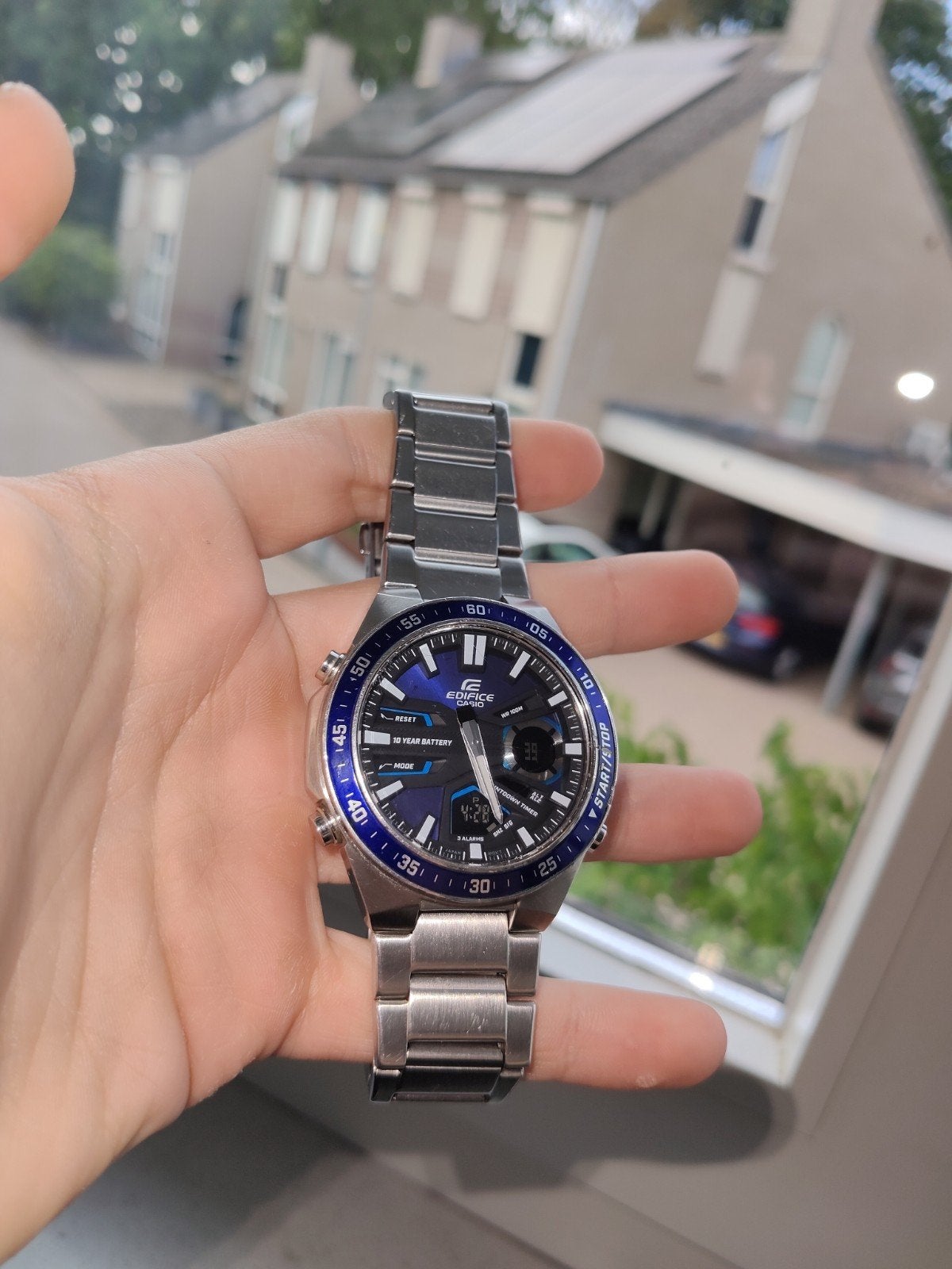 Casio Edifice horloge - gebruik, Gebruikt, Staal, Verzenden, Polshorloge