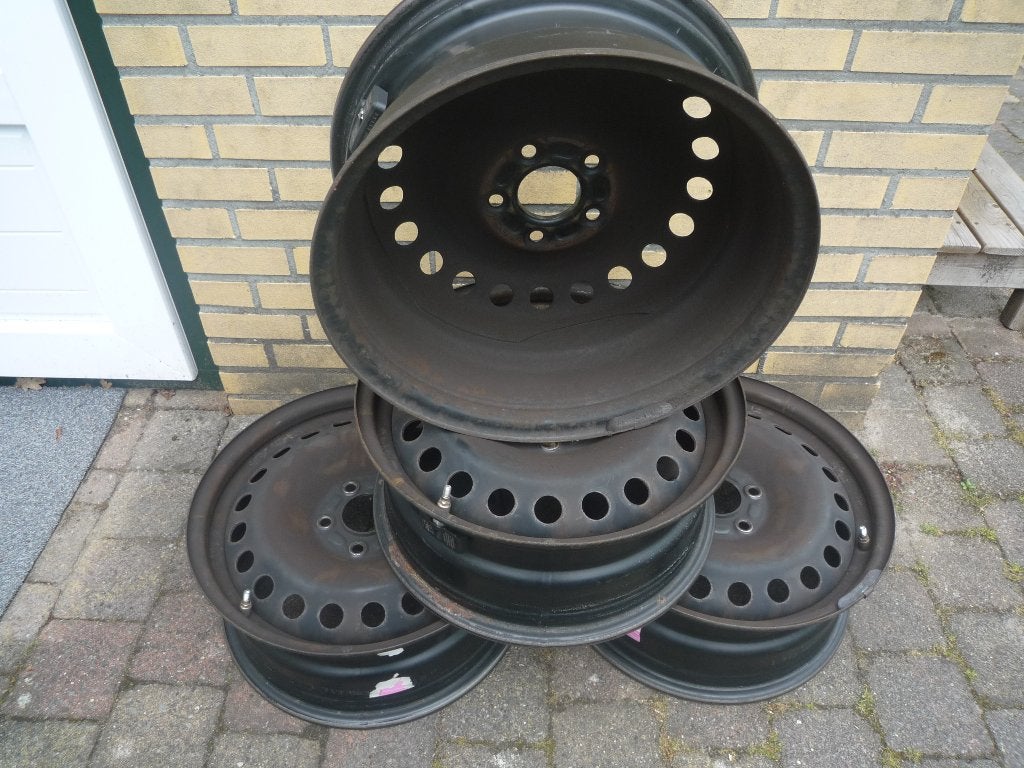 Stalen velgen, wintervelgen met bandenspanning sensor 205/55, Ophalen, Gebruikt