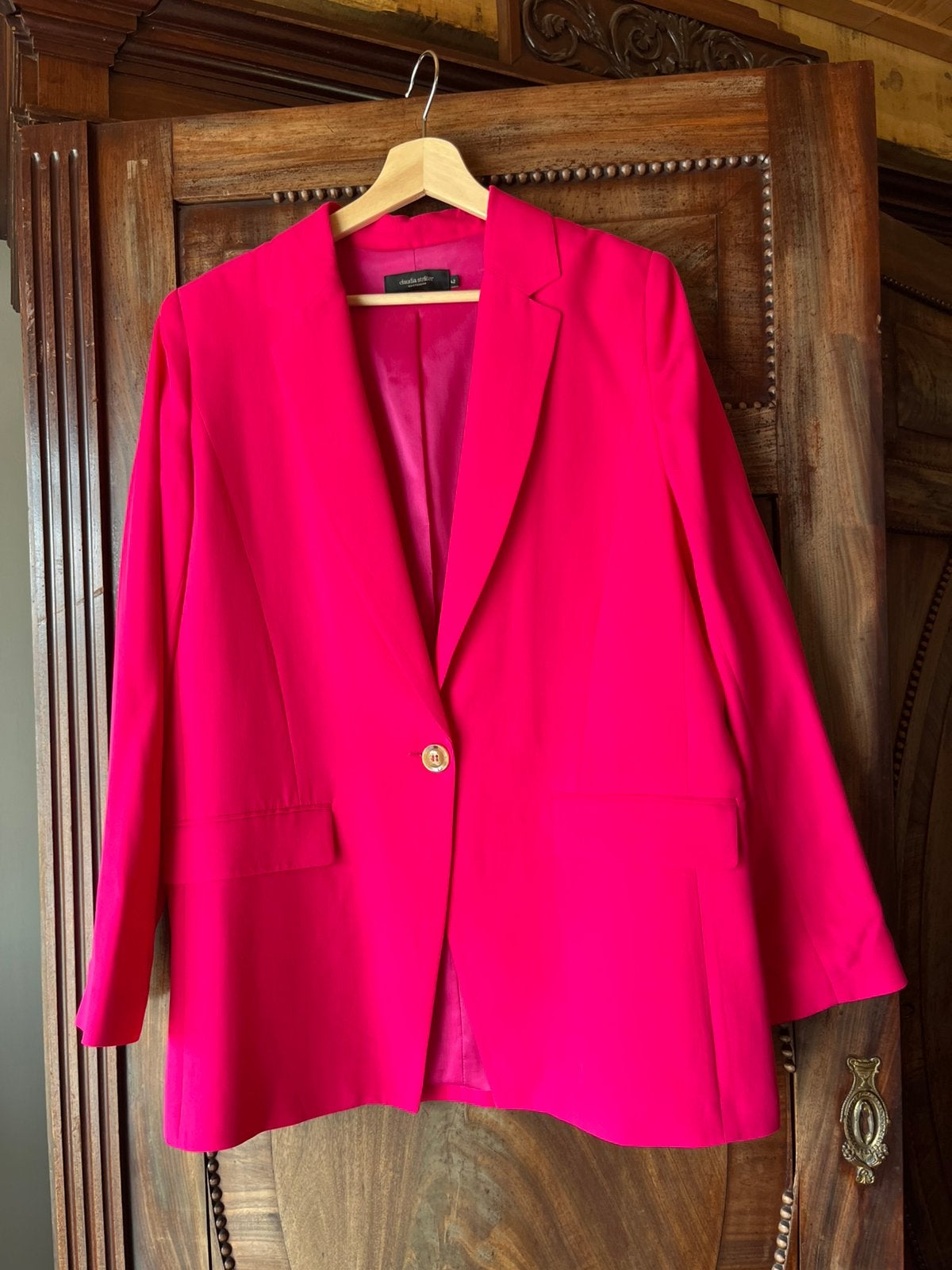 Fuchsia kleurige blazer  van Claudia Strater., Maat 42/44 (L), Ophalen of Verzenden, Jasje, Roze