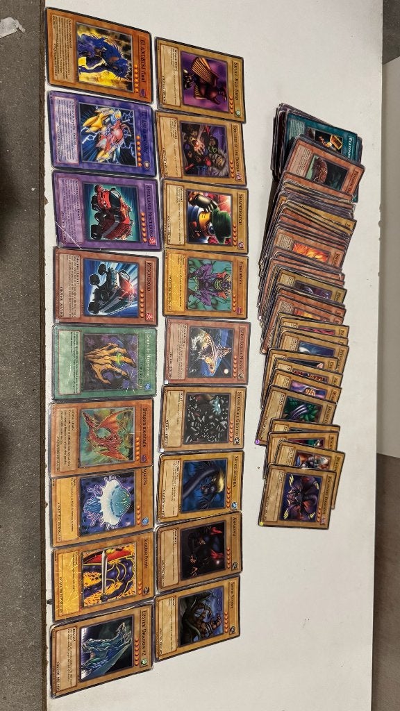 Yu-Gi-Oh kaarten collectie ca. 45 stuks, o.a. Luster Dragon, Ophalen of Verzenden, Gebruikt, Meerdere kaarten