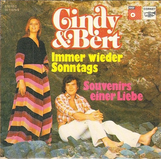 cindy & bert - immer wieder sonntags (schlager/piraat/1973), 7 inch, Ophalen of Verzenden, Pop, Fotohoes