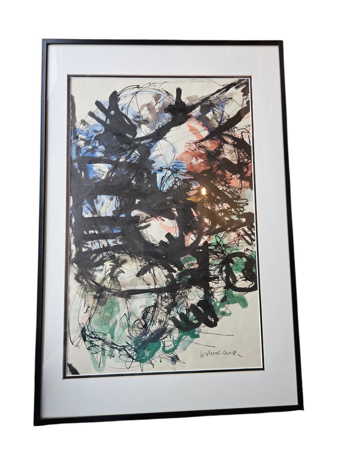 Theo Wolvecamp - Abstracte compositie, Ophalen of Verzenden