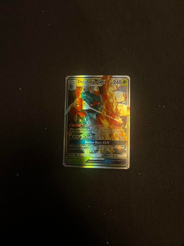 Decidueye GX pokemon kaart waarde 2,65, Ophalen, Zo goed als nieuw, Losse kaart