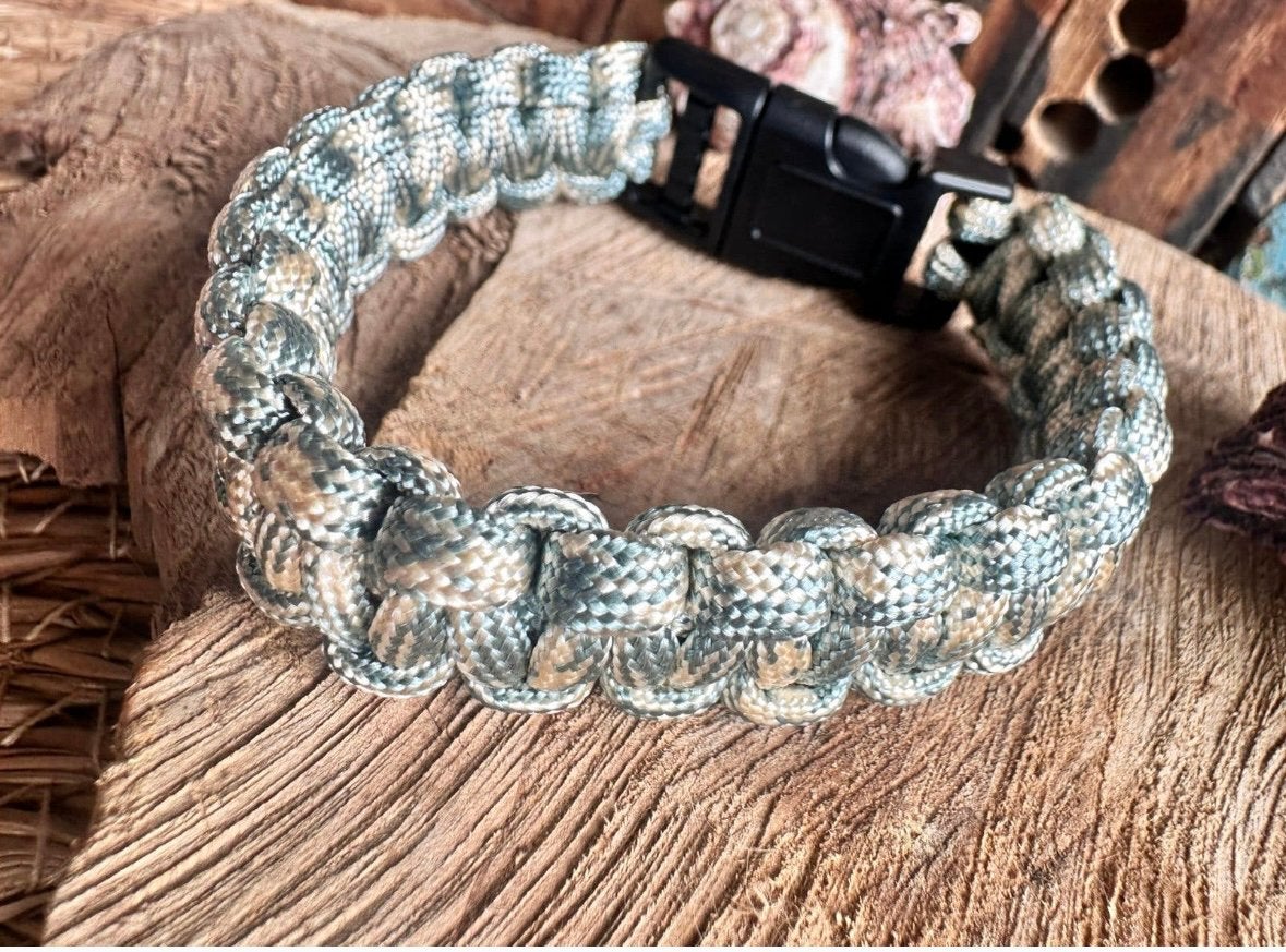 Stoere paracord armband / heren / khaki / nieuw, Ophalen of Verzenden, Nieuw
