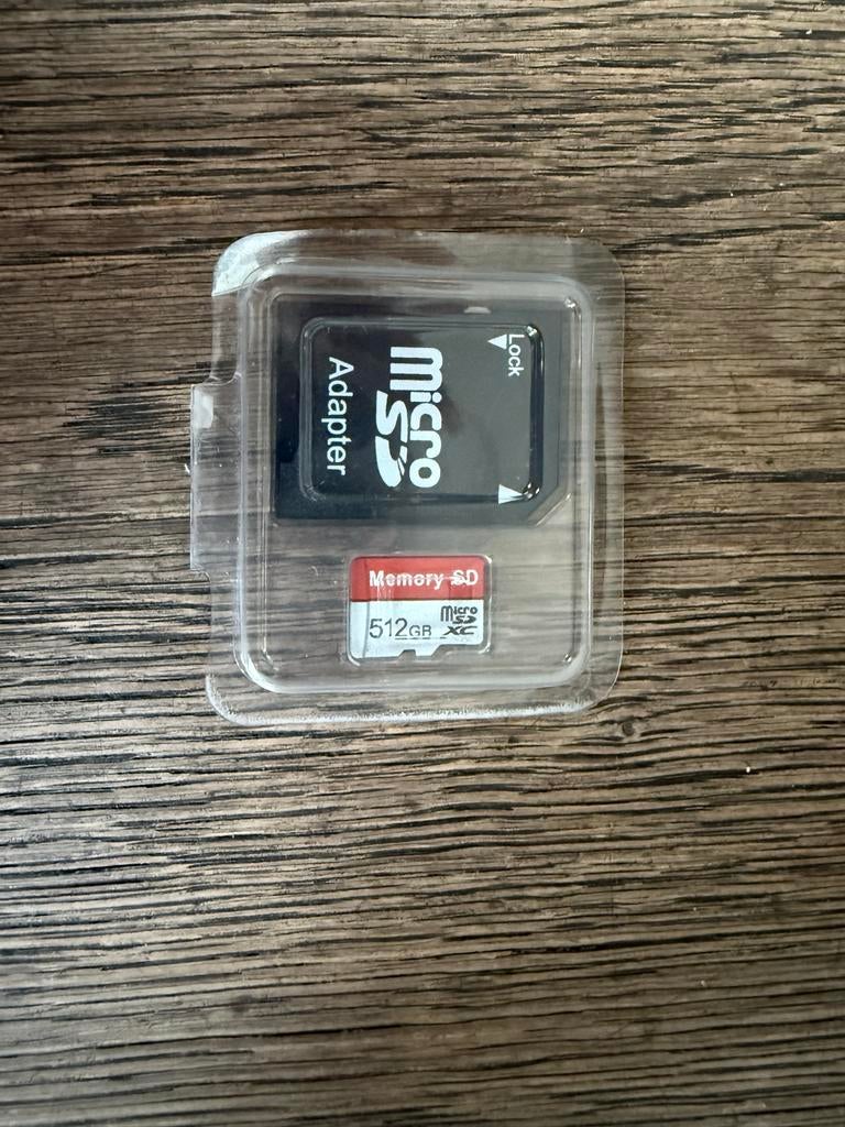 Micro SD kaart 512 GB met adapter, Ophalen of Verzenden, Nieuw, SD, 512 GB