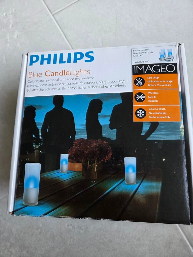 Philips Imageo Blue CandleLights LED, Ophalen, Nieuw, Modern, Sfeervol, Draadloos