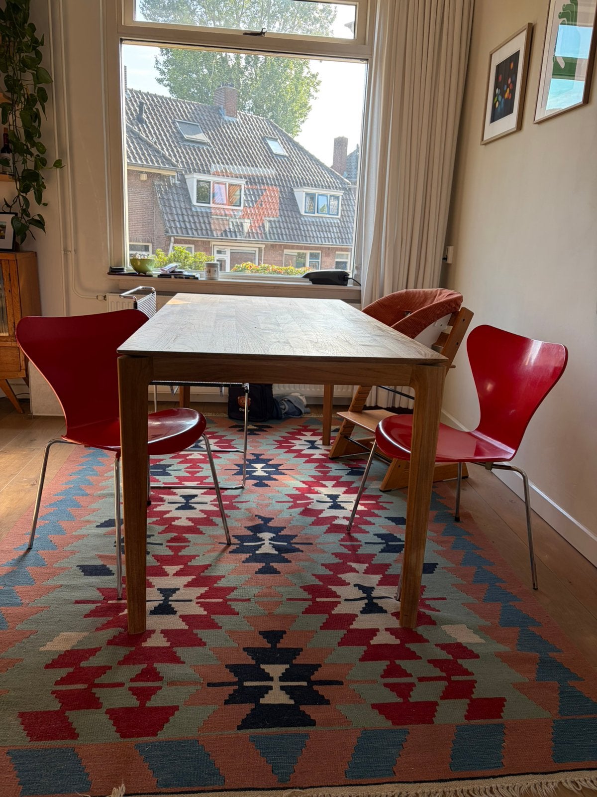 Fritz Hansen serie 7 vlinderstoel x2, Ophalen, Gebruikt, Twee, Rood