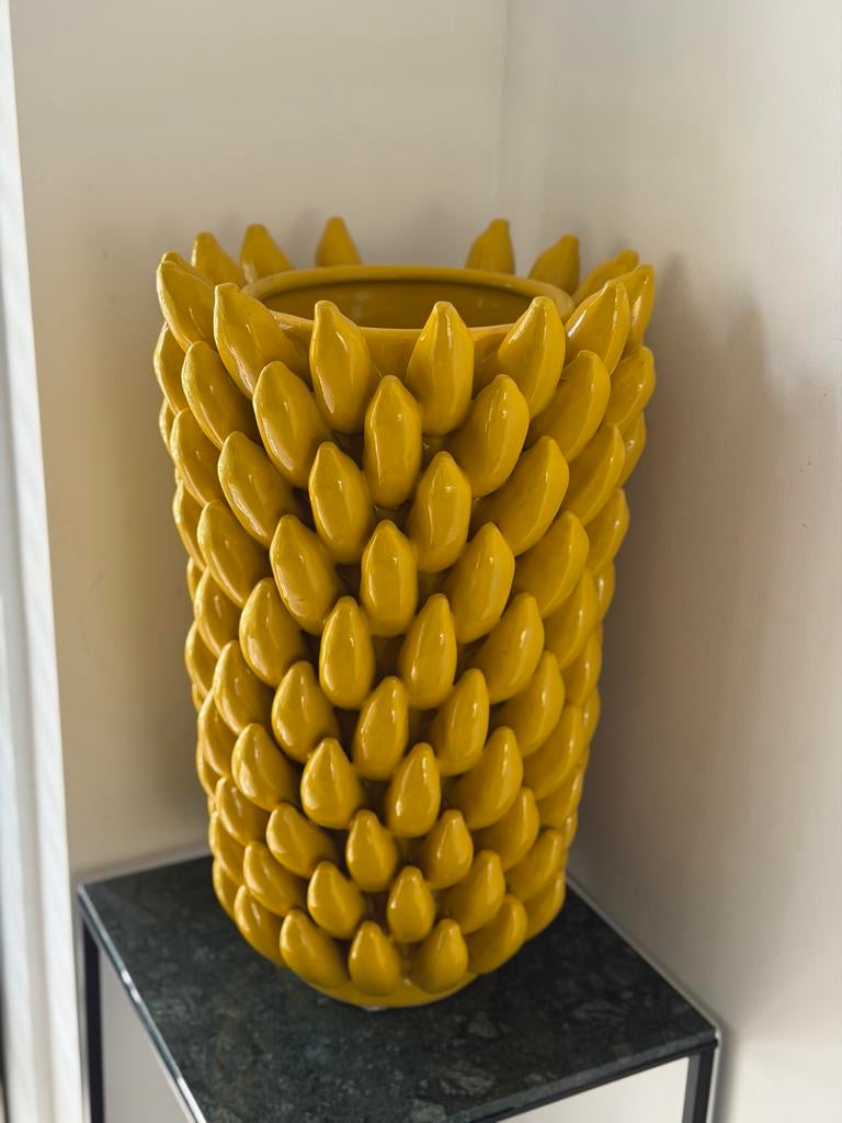 Gele bananen vaas - uniek design, Ophalen, Zo goed als nieuw