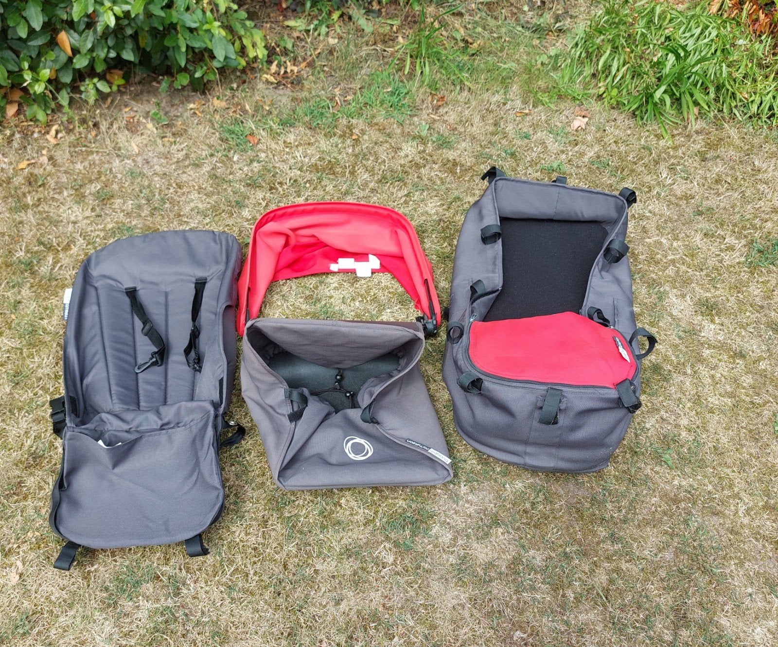 Bekledingsset Bugaboo Cameleon 2 Antraciet Rood, Ophalen, Gebruikt, Overige merken, Zonnekap