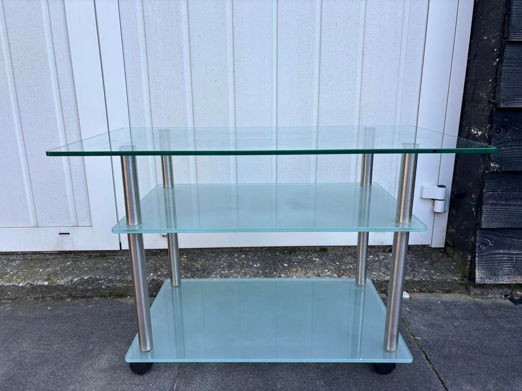 Tv/ audiomeubel glas, Ophalen, 50 tot 100 cm, Minder dan 100 cm, 25 tot 50 cm