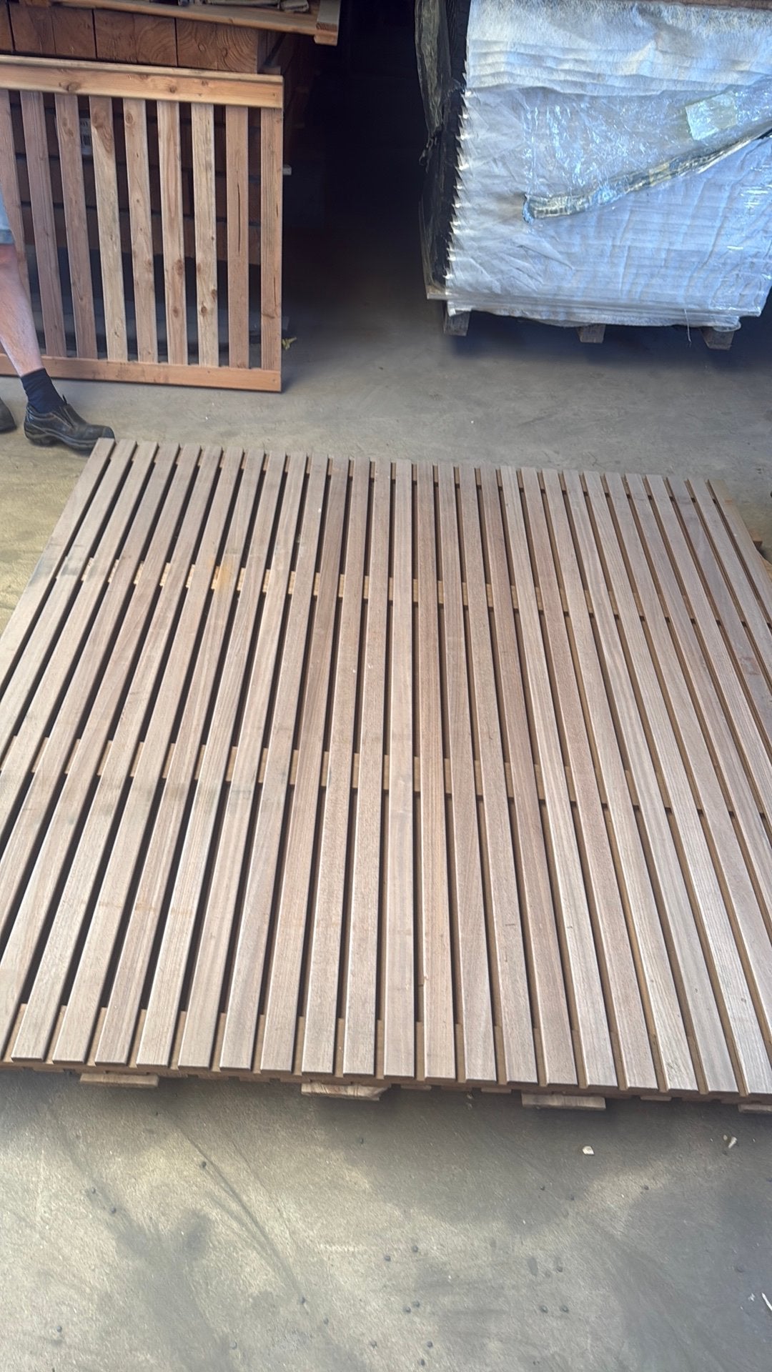 Lattenscherm Hardhout, Ophalen, Zo goed als nieuw, Hout, 150 tot 200 cm
