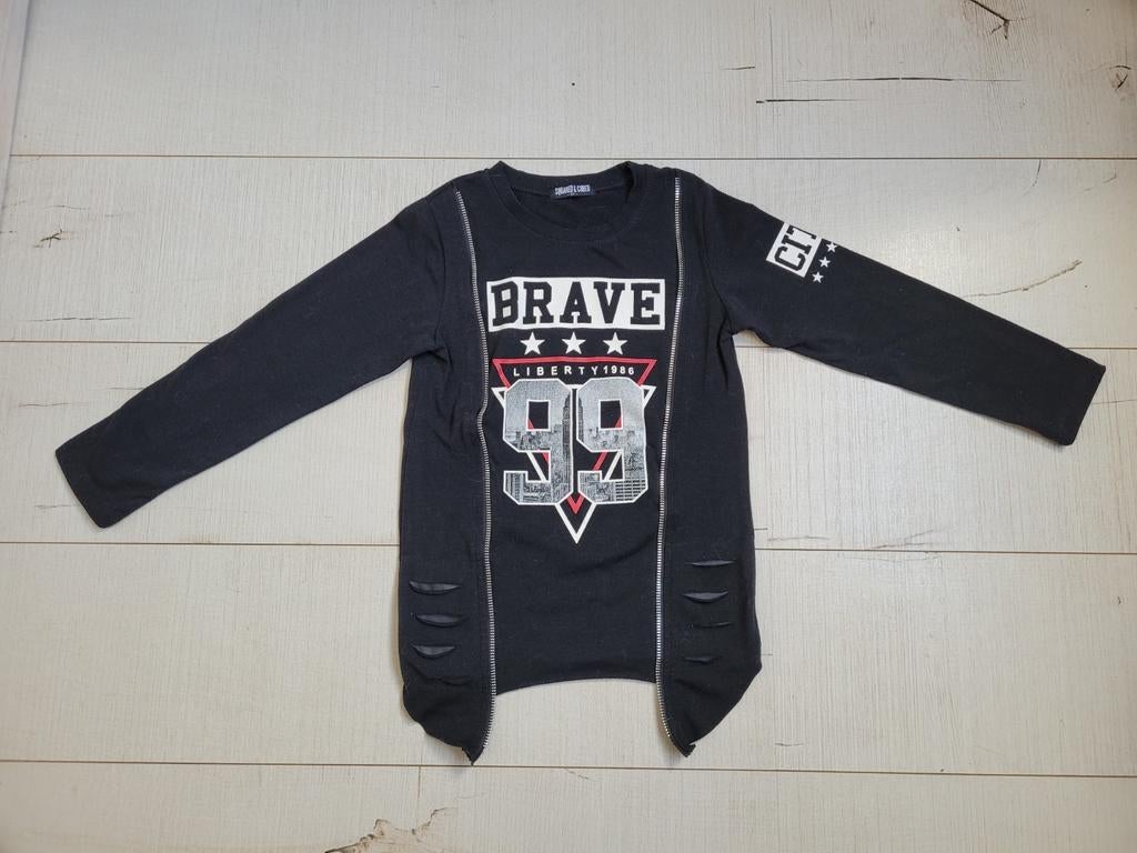 Gave longsleeve 'Brave" mt 116/122 (Squared & Cubed), Ophalen, Zo goed als nieuw, Shirt of Longsleeve, Squared & Cubed