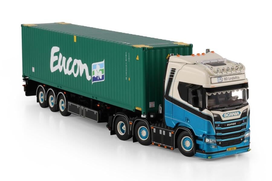 WSI SCANIA R 6X2 FLEX CONTAINER TRAILER BD LOGISTICS  NEW, Ophalen of Verzenden, Nieuw, Bus of Vrachtwagen, Wsi
