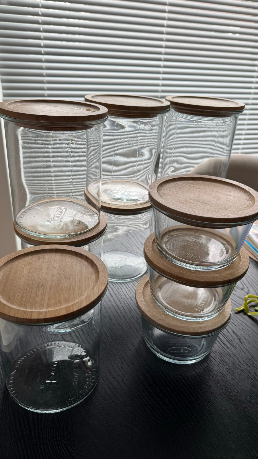 IKEA Glazen Voorraadpotten met Houten Deksel (12 stuks), Ophalen, IKEA, Voorraadpot, Glas