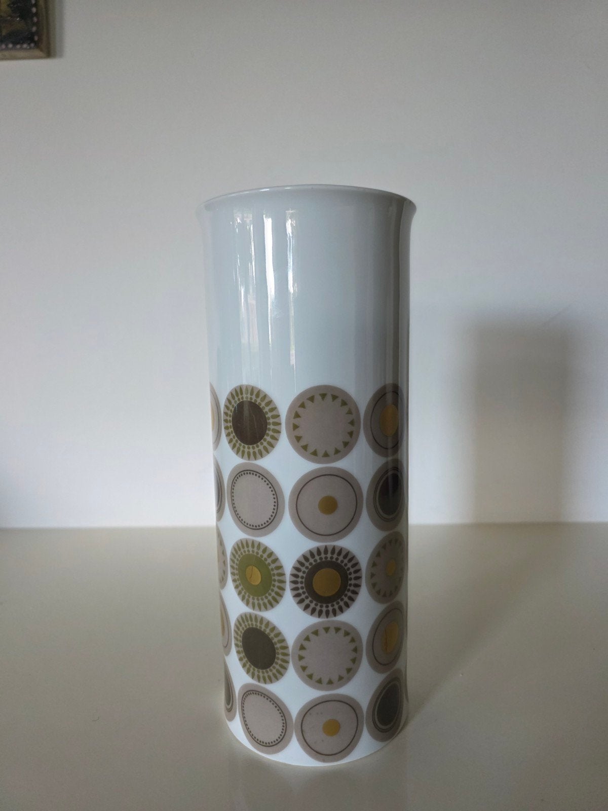 Vintage Medaillon vaas, Hans Theo Baumann, Thomas Germany, Huis en Inrichting, Overige materialen, Gebruikt, 27 cm, Ophalen of Verzenden