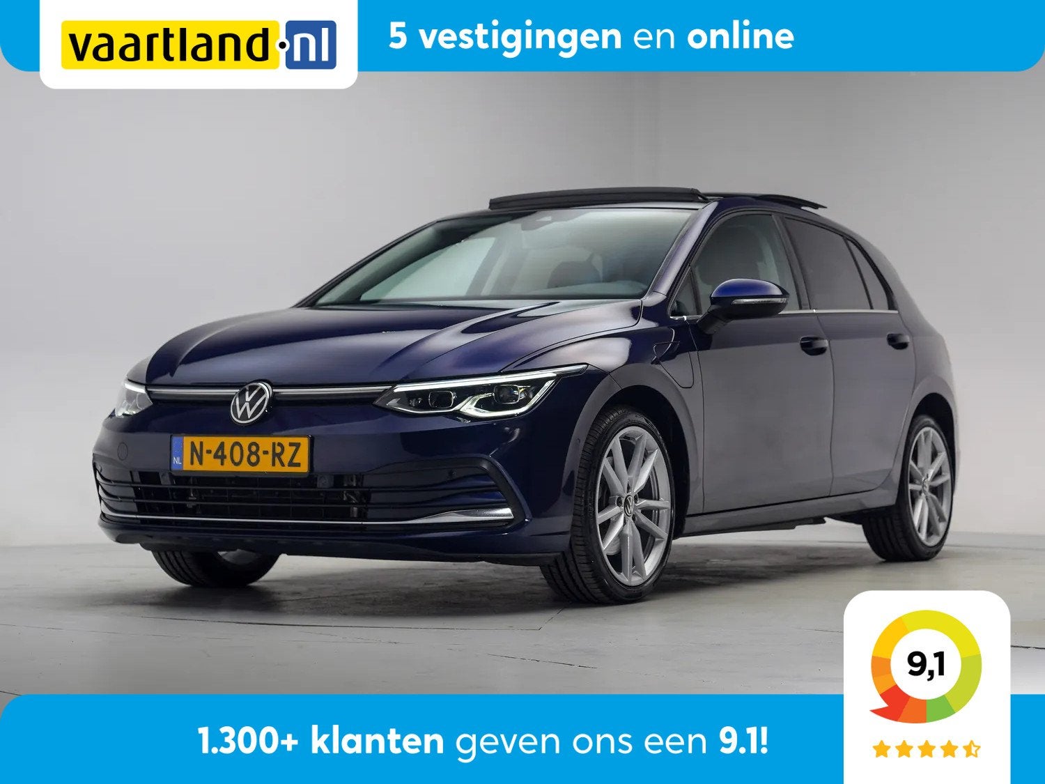 Volkswagen Golf 1.4 TSI e-Hybrid Style [ Virtual Navi ergoAc, Auto's, Automaat, Gebruikt, 4 cilinders, 150 pk
