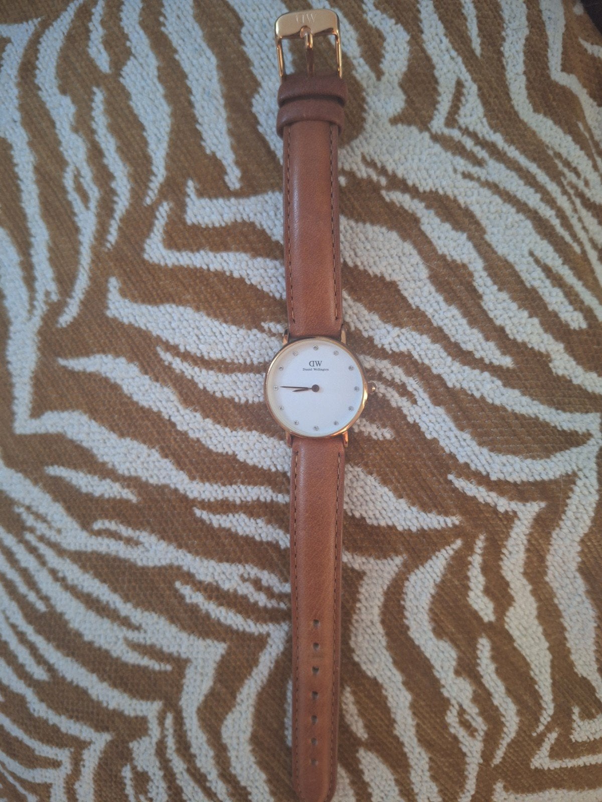 Daniel Wellington Petite Roségoud Horloge met Steentjes, Overige merken, Overige materialen, Polshorloge, Ophalen of Verzenden