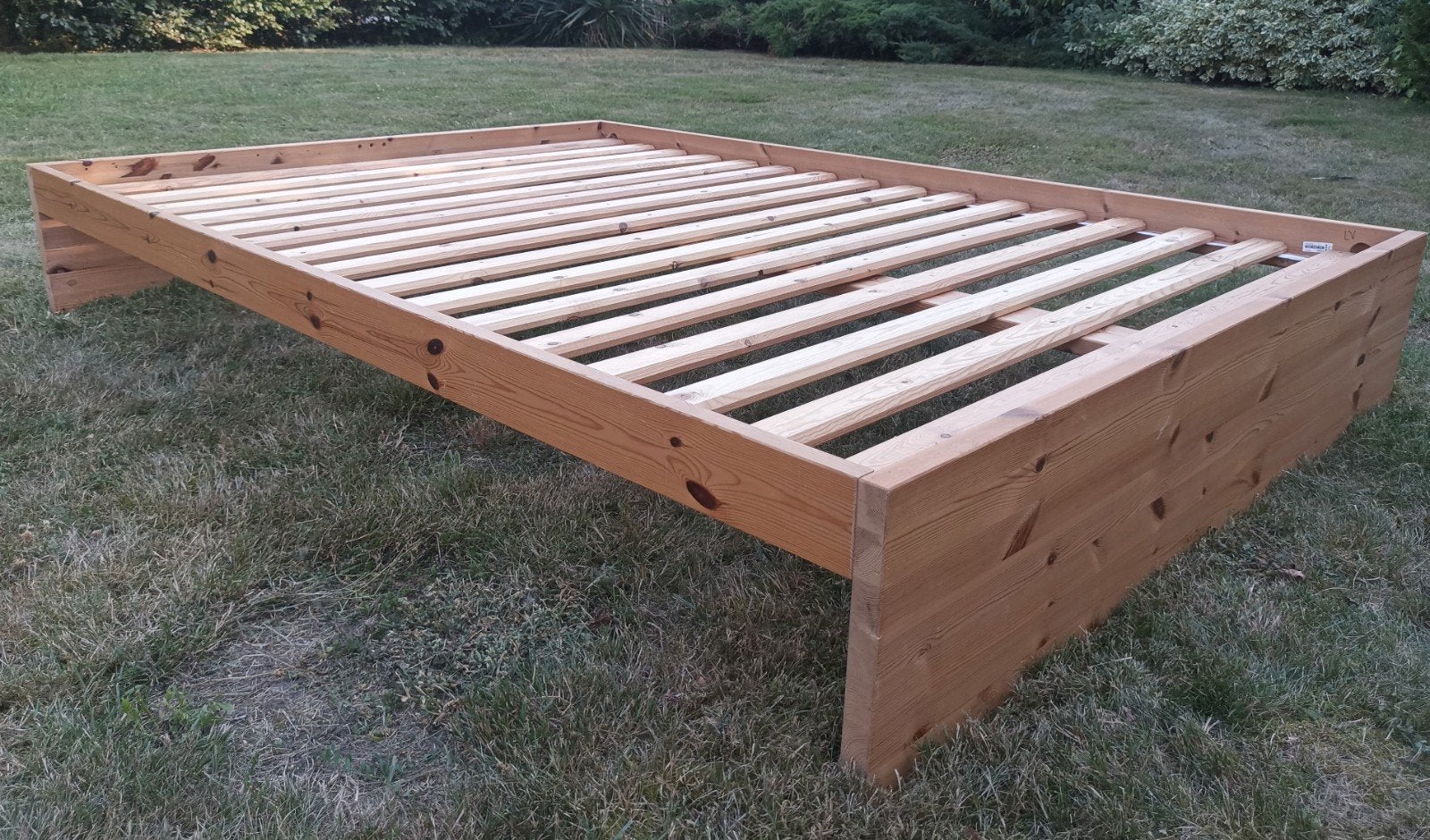 Ikea bed massief hout 140x200 cm, Huis en Inrichting, Ophalen, Bruin, Tweepersoons, 140 cm