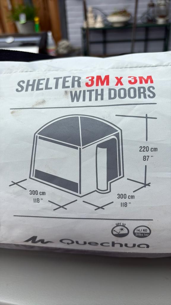 Quechua Shelter tent / party tent, Caravans en Kamperen, Ophalen, Gebruikt, Tot en met 3