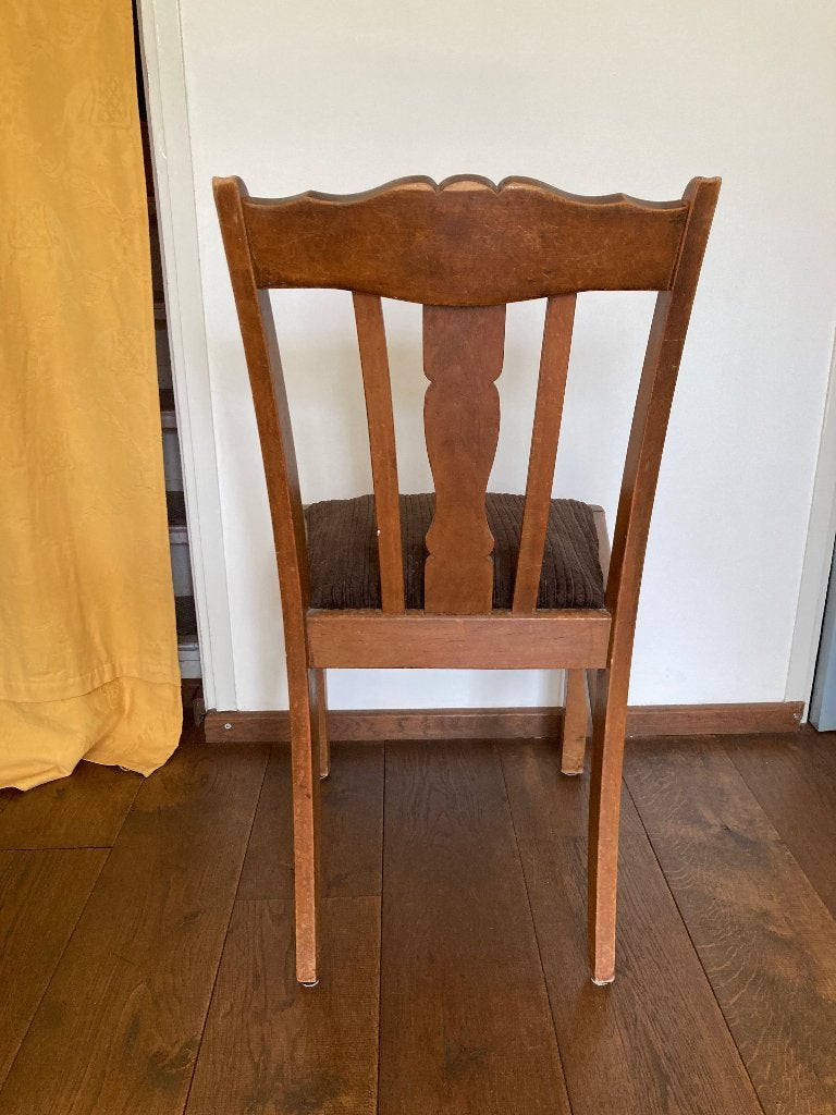 Zitstoel 2 x eettafel hout, Ophalen