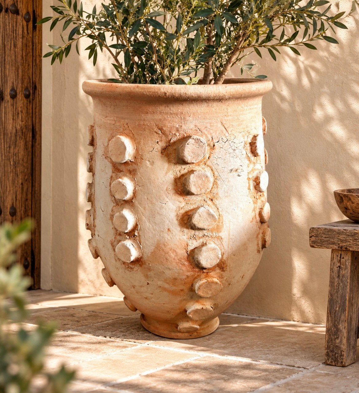 Bijzondere grote terracotta pot – 70 cm hoog – mediterraan, Ophalen, 40 cm of meer, Nieuw, Terracotta