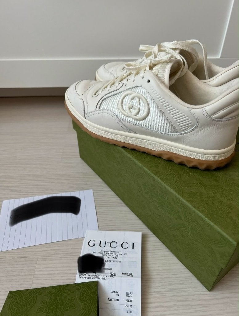 Originele Gucci Sneakers – Nieuw & Ongedragen, Kleding | Dames, Ophalen of Verzenden, Nieuw, Wit, Sneakers of Gympen