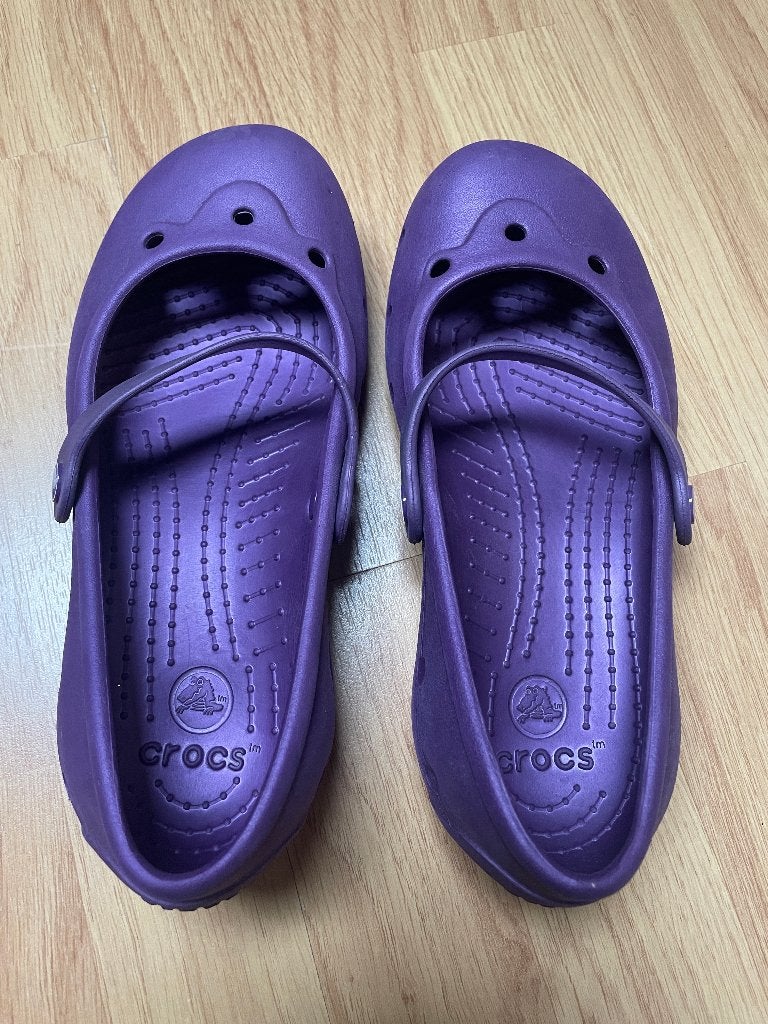 Crocs ballerina paars maat 35/36, Overige kleuren, Crocs, Gedragen, Ballerina's