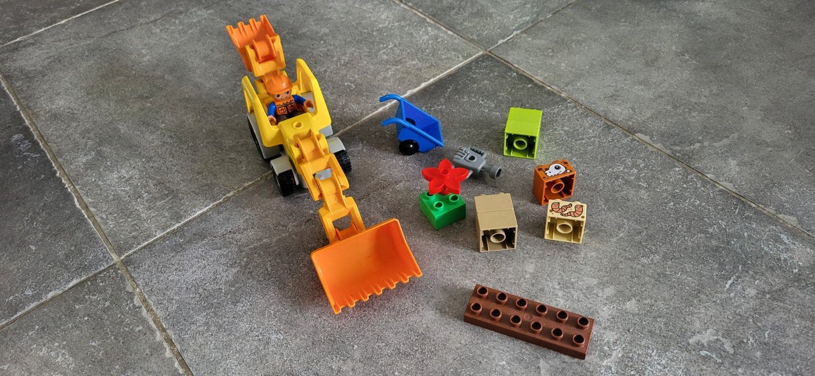 LEGO Duplo 10811 Graafmachine en Vrachtwagen, Gebruikt, Ophalen of Verzenden, Compleet, Duplo