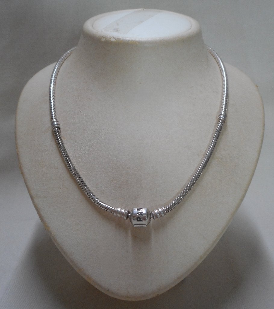 Zilveren Pandora snake ketting nr.1790, Verzenden, Zo goed als nieuw, Zilver, Zilver