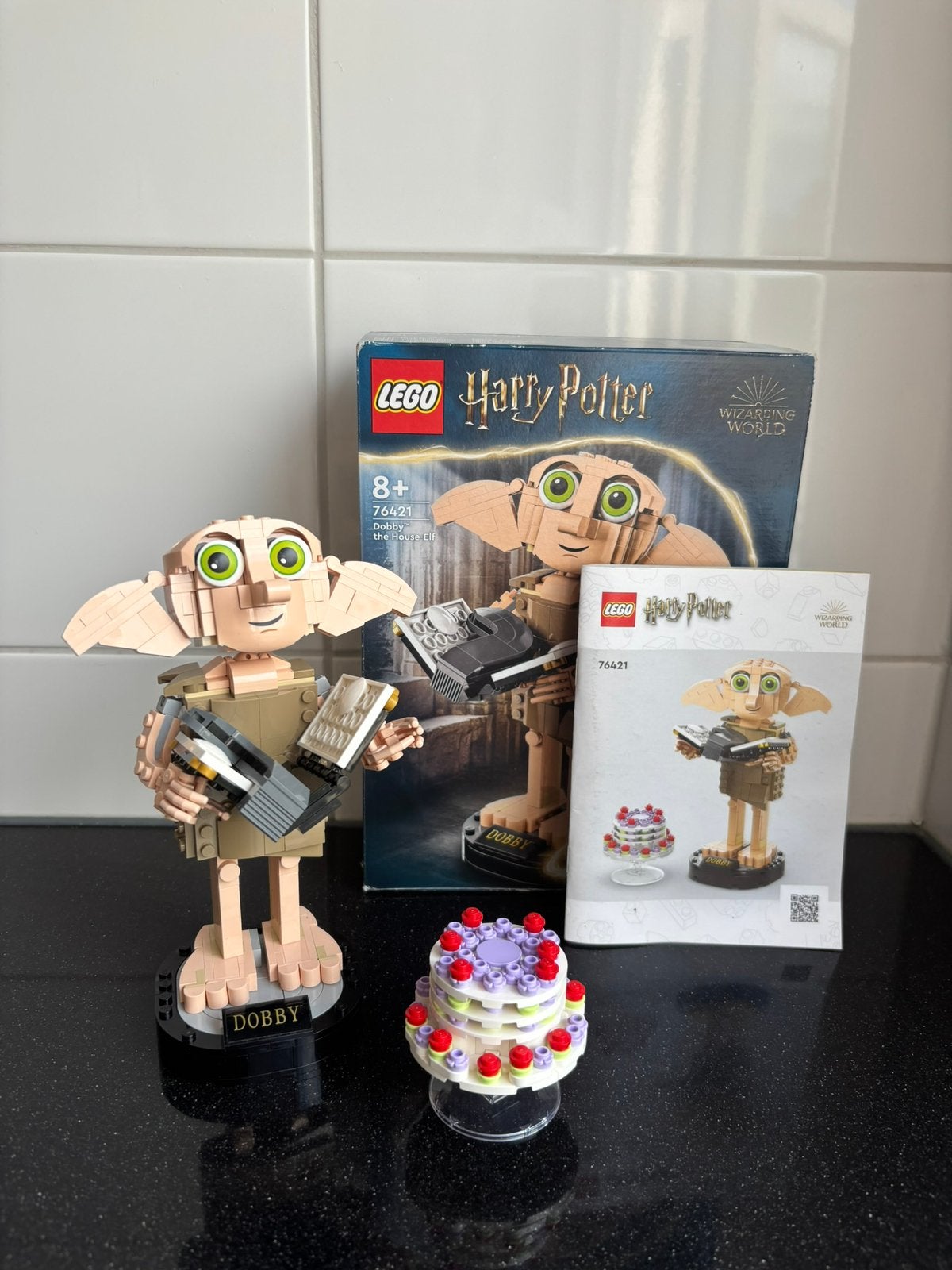 LEGO Harry Potter 76421 Dobby de huis-elf, met doos, Ophalen of Verzenden, Zo goed als nieuw