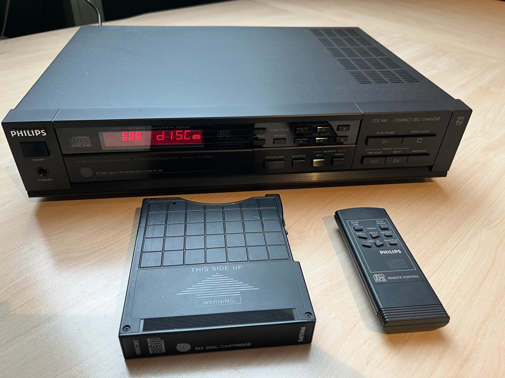 Philips CDC486 Compact Disc Changer, Audio, Tv en Foto, Ophalen of Verzenden, Gebruikt