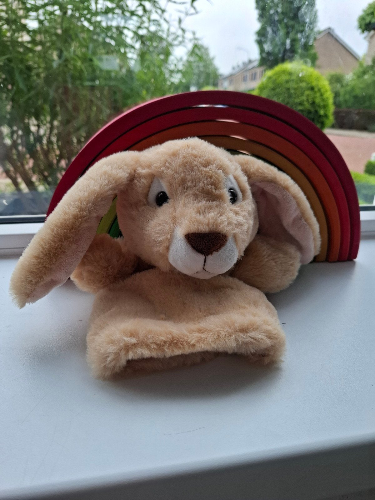 Schattige konijnen handpop - nieuw, Kinderen en Baby's, Speelgoed | Knuffels en Pluche, Overige merken, Overige karakters, Ophalen of Verzenden