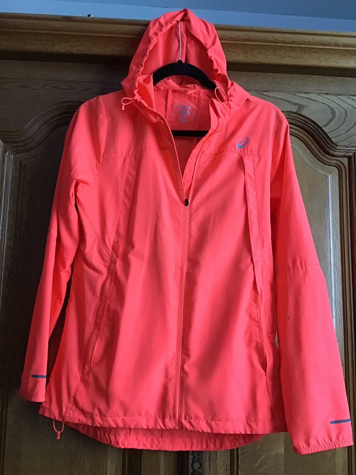 Asics hardloopjack - Neon Oranje - Maat M, Maat 38/40 (M), Oranje, Ophalen of Verzenden, Zo goed als nieuw