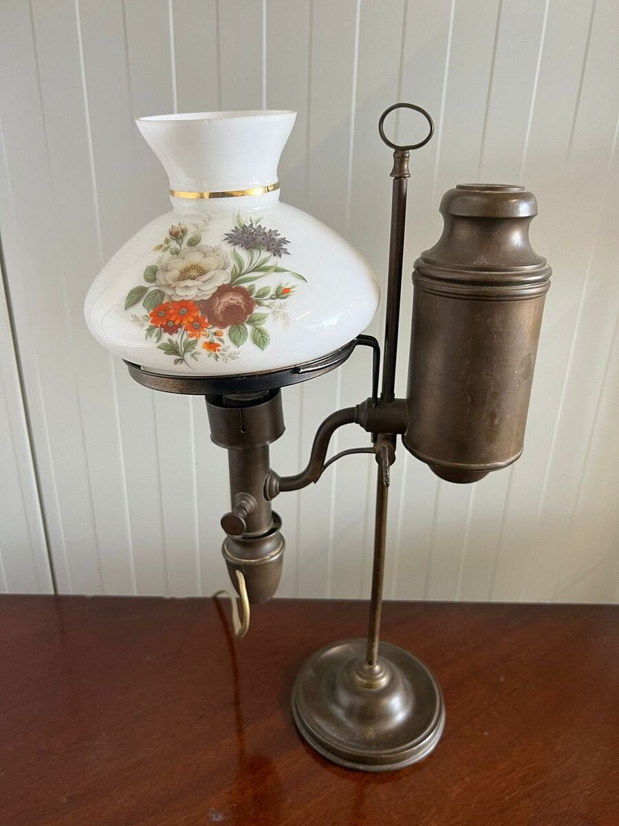 Kavel 94 - Art Deco tafel olielamp, Ophalen