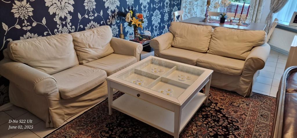 2x IKEA bankstel met wasbare hoezen, Huis en Inrichting, Banken | Bankstellen, Gebruikt, Tweepersoons, Ophalen of Verzenden, Rechte bank