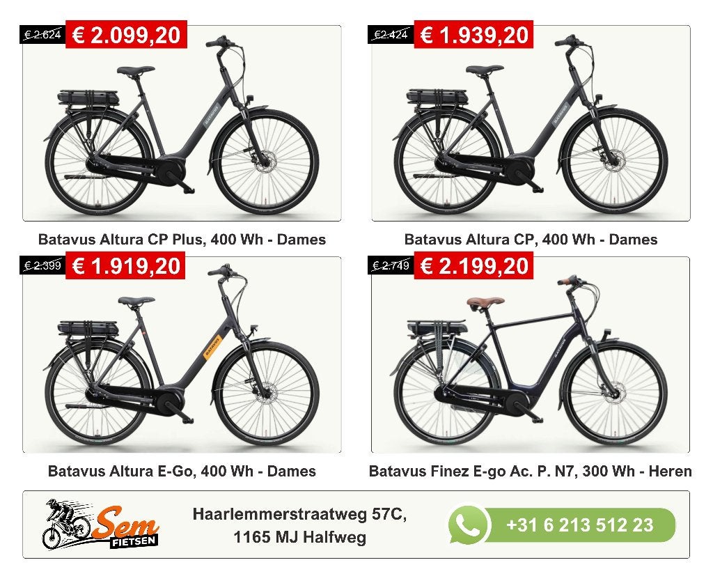 Premium E-Bikes Mega Sale! GRATIS THUISBEZORGD