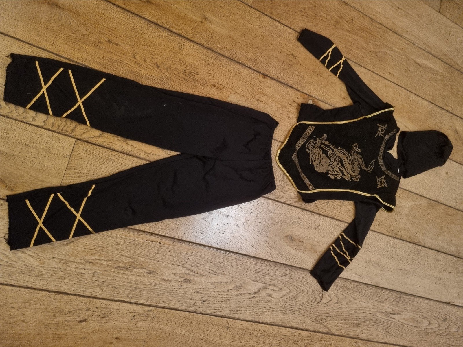 Ninja kostuum met gouden Draak, Kinderen en Baby's, Carnavalskleding en Verkleedspullen, Ophalen of Verzenden, Jongen of Meisje