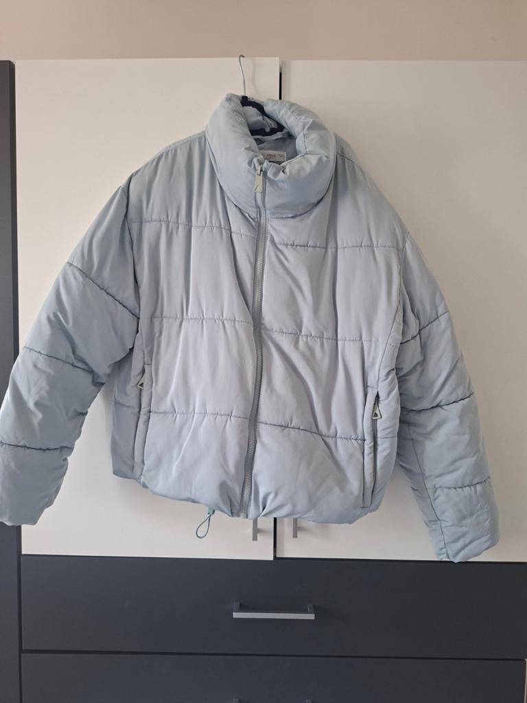 MNG lichtblauwe pufferjas, maat S, Blauw, MNG, Ophalen of Verzenden, Zo goed als nieuw