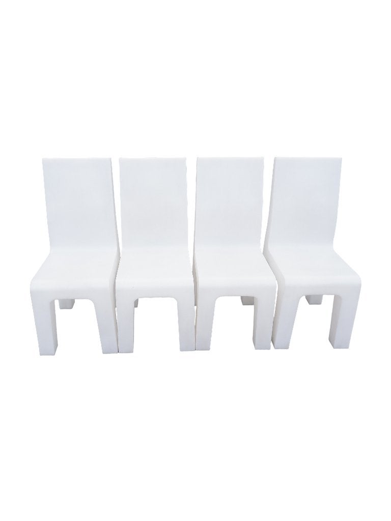 Set van 4 Richard Hutten Museum stoelen, Ophalen, Kunststof, Gebruikt, Wit
