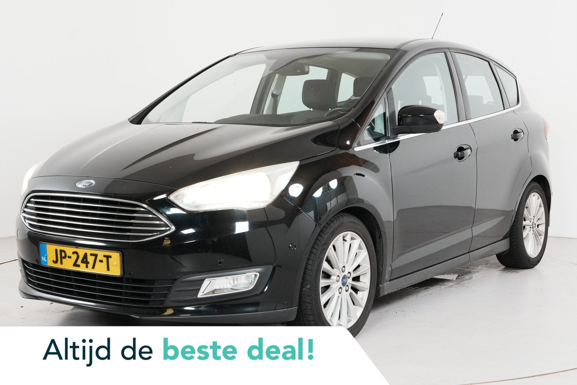 Ford C-MAX 1.0 Titanium | Trekhaak | Cruise | Climate |, Voorwielaandrijving, Stof, Gebruikt, Zwart
