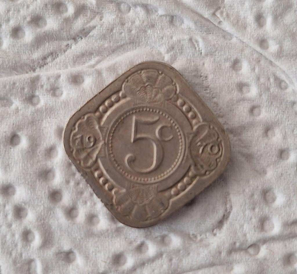 TE KOOP! 1 Munt 5c van Nederlandse Antillen uit 1970!, Postzegels en Munten, Munten | Nederland, Ophalen of Verzenden, Koningin Juliana