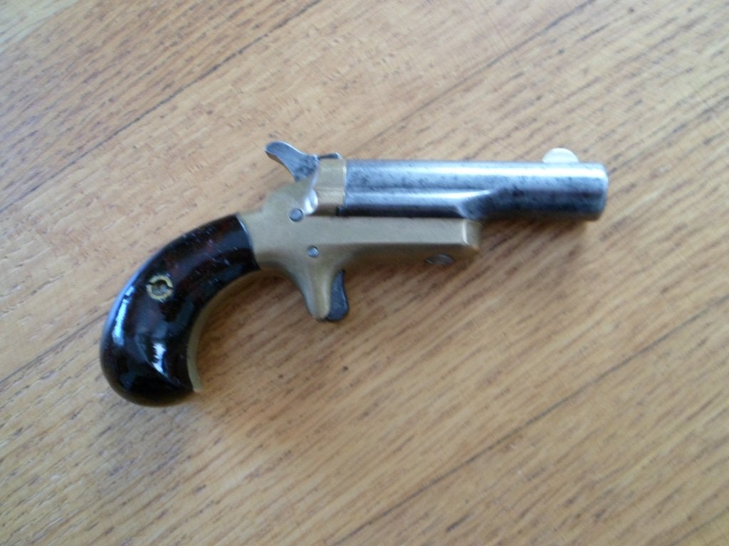 Antiek pistool Colt Deringer Thuer in uitmuntende staat., Antiek en Kunst, Ophalen