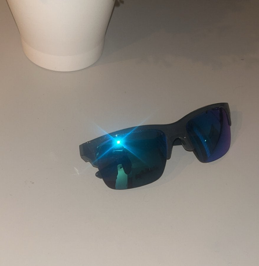 Oakley Zonnebril met Blauwe Glazen, Ophalen, Zonnebril, Zwart, Zo goed als nieuw