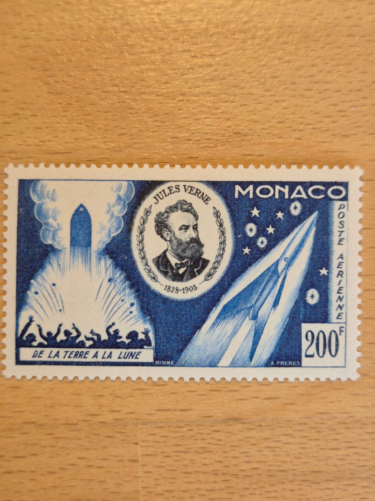 Monaco 1955 Jules Verne, Postzegels en Munten, Ophalen of Verzenden, Monaco, Postfris