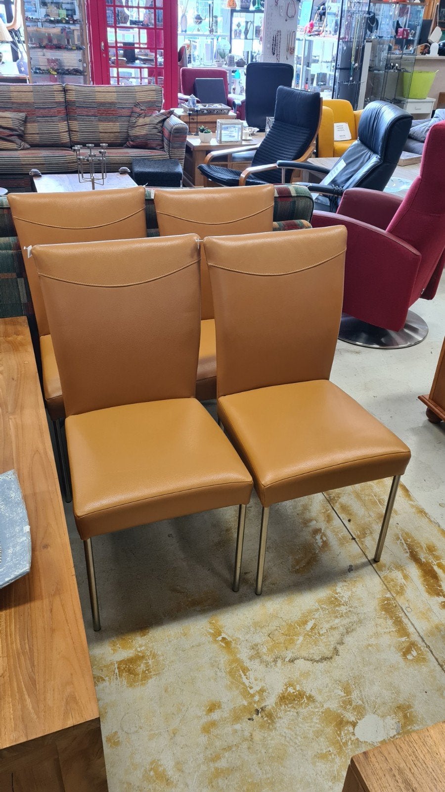 4 Topform eetkamerstoelen, Huis en Inrichting, Stoelen, Ophalen, Bruin, Onbekend, Zo goed als nieuw