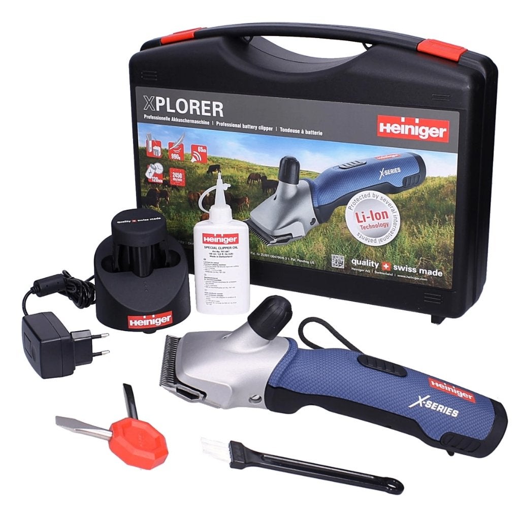 Heiniger Xplorer 31/23 Scheermachine, draadloos 2 accus, Dieren en Toebehoren, Heiniger, Ophalen of Verzenden, Nieuw, Scheerapparatuur