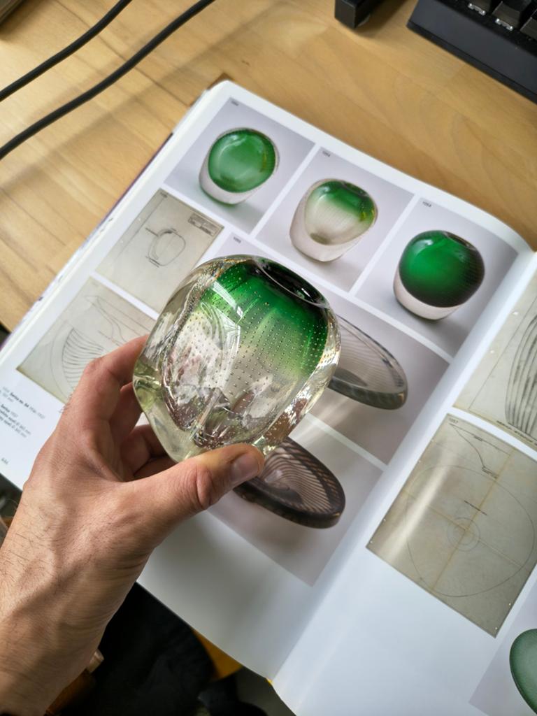 Copier Leerdam spijkervaasje groene zweem - zeer zeldzaam, Ophalen of Verzenden